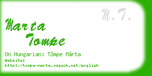 marta tompe business card